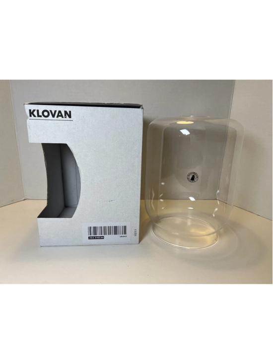 IKEA Other - IKEA Klovan 18347 Clear Glass Pendant 8” Lamp Shade Globe & Cord Set